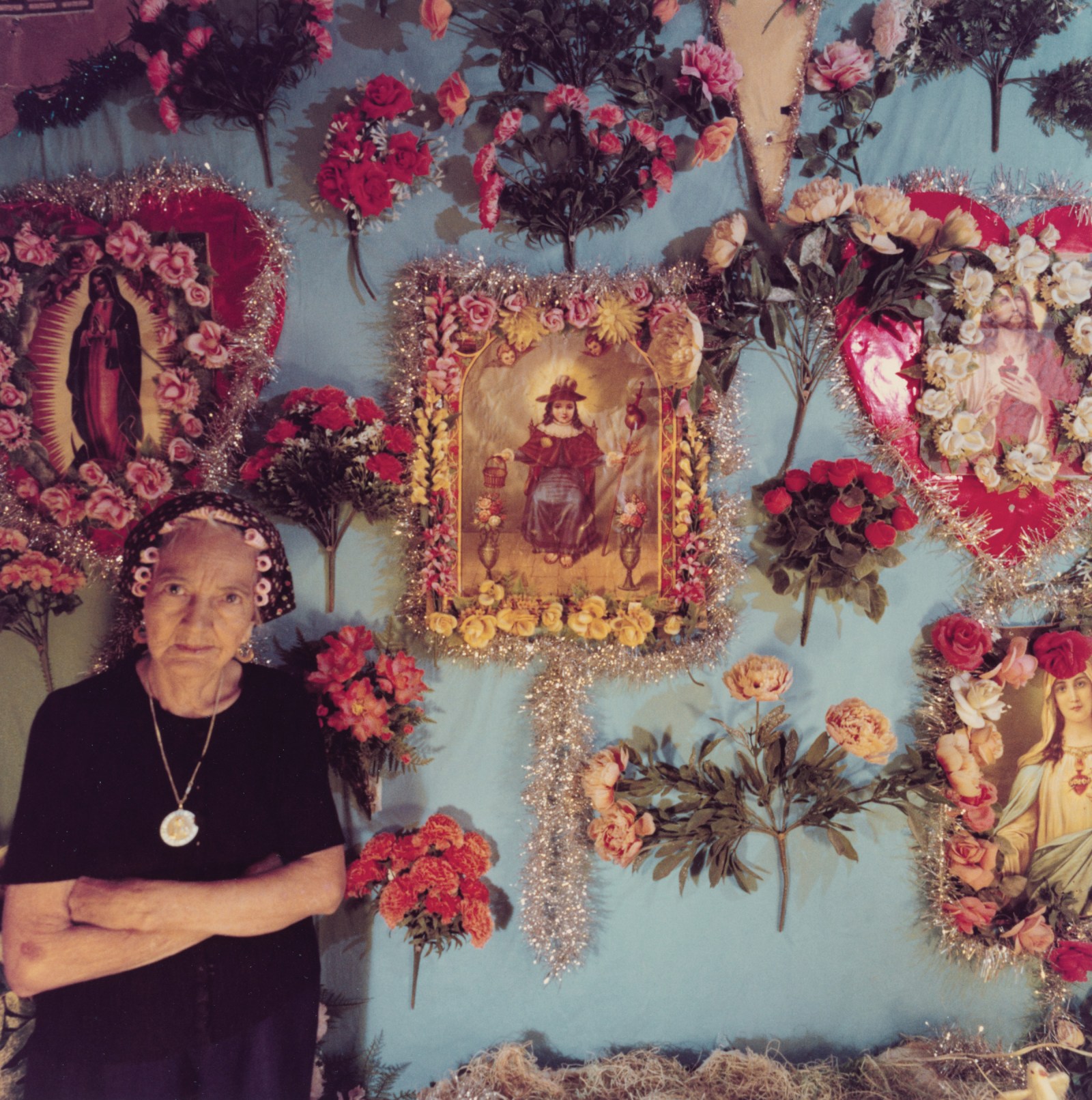 Juanita Serrano with Santo Niño de Atocha, 1978.